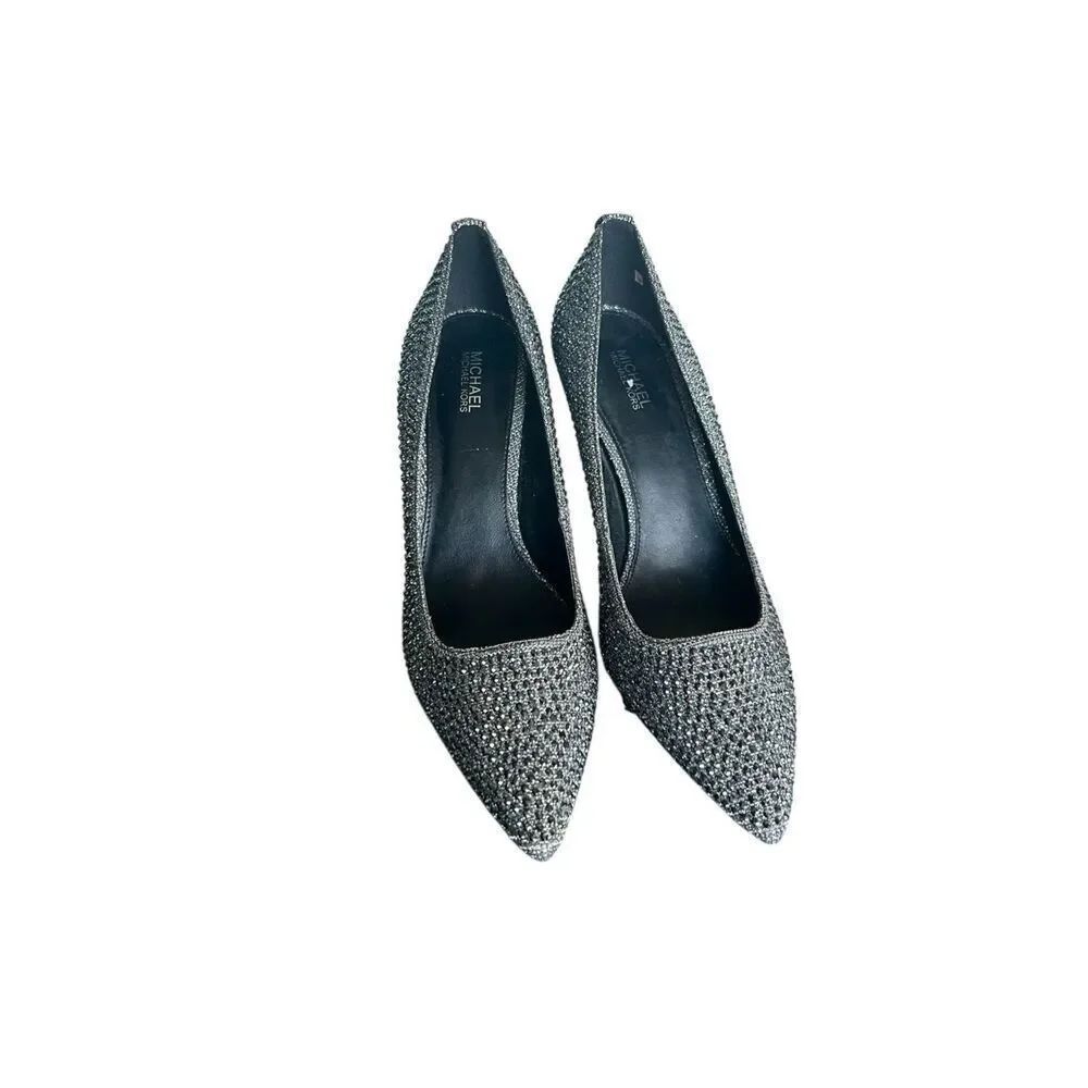Michael Kors Black Rhinestone Pumps Size 8M - Picture 4 of 15